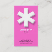 大きなアスタリスク – ピンク(FF66CC) 名刺 (裏面)