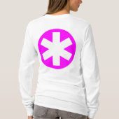 大きなアスタリスク – マゼンタと白 Tシャツ (裏面)