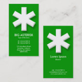 大きなアスタリスク – 緑(009900) 名刺 (正面/裏面)