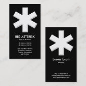 大きなアスタリスク – 黒 名刺 (正面/裏面)