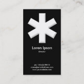 大きなアスタリスク – 黒 名刺 (裏面)