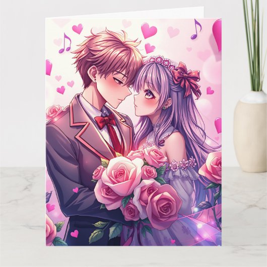 大きなアニメのバレンタインデー カード (正面)