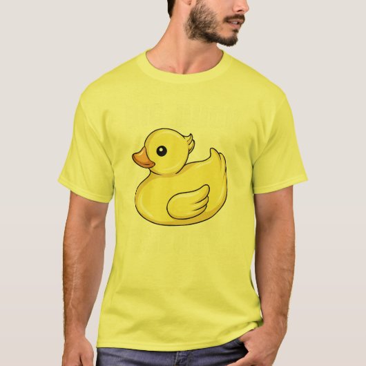 大きなアヒルのエネルギーラバーアヒルおもしろいのハンター Tシャツ (正面)