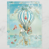 大きなアリスインワンダーランドパーティーの招待状 招待状 (正面/裏面)