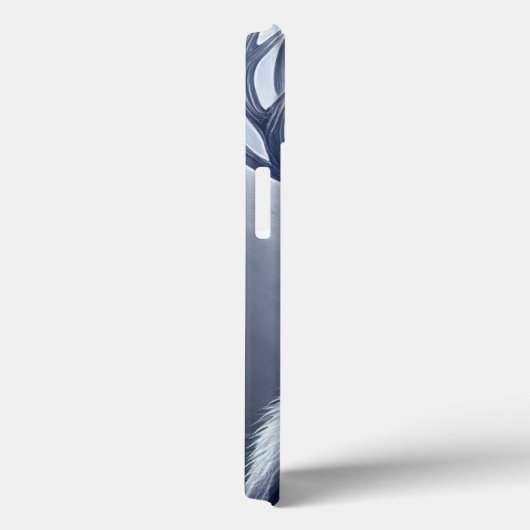 大きなアントラースタッグ鹿とモノグラムケースメイトiPh Case-Mate iPhoneケース (裏面 / 右)