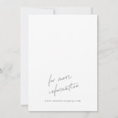 大きなアンパサンド ブラック ホワイト セーブ・ザ・デート フォト カード (裏面)