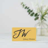 大きなイニシャル | 手書きタイプ 名刺 (スタンド正面)