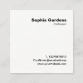 大きなイニシャル – 正方形 – ソフトカラー03 スクエア名刺 (裏面)