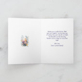 大きなイースターエッグと２匹の緑のウサギ シーズンカード (内部)