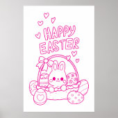 大きなイースターカラーおもしろい – 完子供へ全&大人 ポスター (正面)