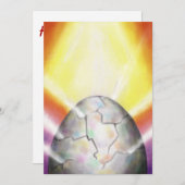 大きなイースター卵から出る光 シーズンカード (正面/裏面)