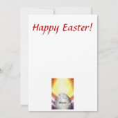 大きなイースター卵から出る光 シーズンカード (裏面)