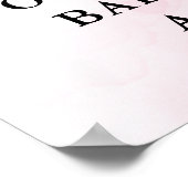 大きなウェルカムサインピンク&ブルーベビーシャワー ポスター (角)