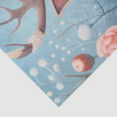 大きなウッドランドの森の子犬と花模様のデコページ 薄葉紙 (詳細)