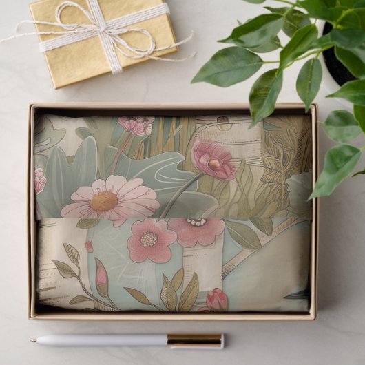 大きなウッドランドの森の木のペッカーのデカップページ 薄葉紙 (ギフト)