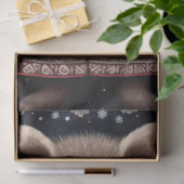 大きなウッドランドフォレストラクーンのフローラ切り離し 薄葉紙