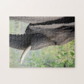 大きなエキゾチックなアフリカの灰色の象 ジグソーパズル (横)