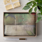 大きなエレガント花模様とRaven Decompage 薄葉紙 (ギフト)