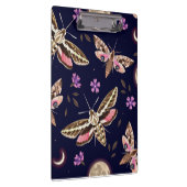 大きなエレガント蛾と紫のフローラクリップボード クリップボード (右)