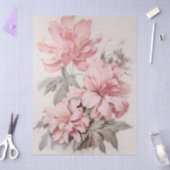 大きなエーテルのピンクのフローラブーケの切り離し 薄葉紙 (クラフト)