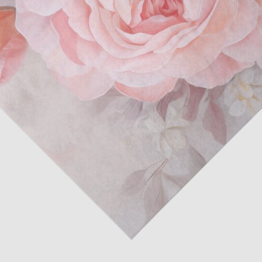 大きなエーテルのピンクのフローラブーケの切り離し 薄葉紙 (詳細)