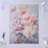 大きなエーテルのピンクのフローラブーケの切り離し 薄葉紙 (クラフト)