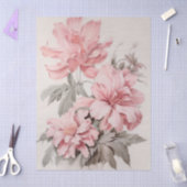 大きなエーテルのピンクのフローラブーケの切り離し 薄葉紙 (クラフト)