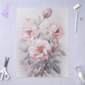 大きなエーテルのピンクのフローラブーケの切り離し 薄葉紙 (クラフト)