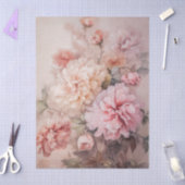 大きなエーテルのピンクのフローラブーケの切り離し 薄葉紙 (クラフト)