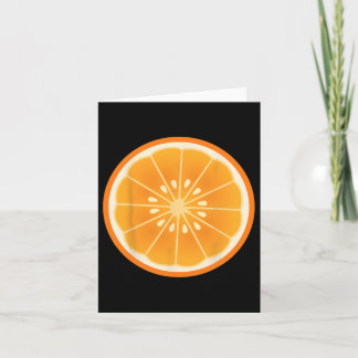 大きなオレンジのスライス衣裳かわいい簡単フルーツハロウィー カード