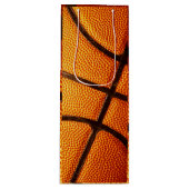 大きなオレンジ色のピンカスバスケットボール ワインギフトバッグ (正面)