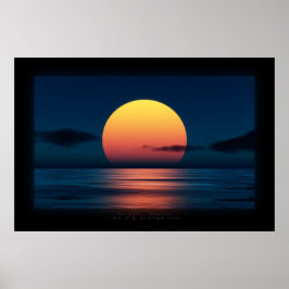 大きなオレンジ色の太陽 ポスター