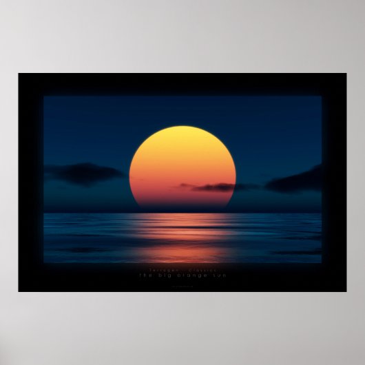 大きなオレンジ色の太陽 ポスター (正面)