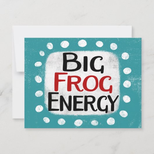 大きなカエルのエネルギー応答カード カード (正面)