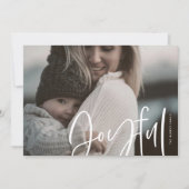 大きなカジュアル書な喜びクラシックの写真 シーズンカード (正面)