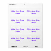 大きなカスタマイズ可能なラベル ラベル (フルシート)