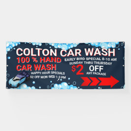 大きなカスタマイズ車洗いビジネスのトラフィックが見える 横断幕
