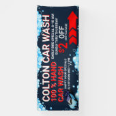 大きなカスタマイズ車洗いビジネスのトラフィックが見える 横断幕 (縦)