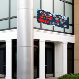 大きなカスタマイズ車洗いビジネスのトラフィックが見える 横断幕