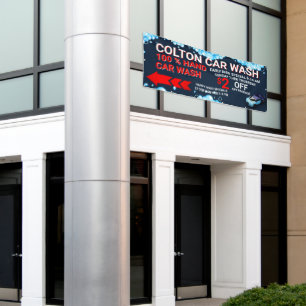 大きなカスタマイズ車洗いビジネスのトラフィックが見える 横断幕