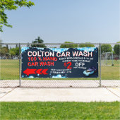 大きなカスタマイズ車洗いビジネスのトラフィックが見える 横断幕 (インサイチュ)