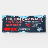 大きなカスタマイズ車洗いビジネスのトラフィックが見える 横断幕 (横)