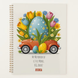 大きなカスタムアイディアのためのイースターをテーマにしたジャーナル プランナー手帳