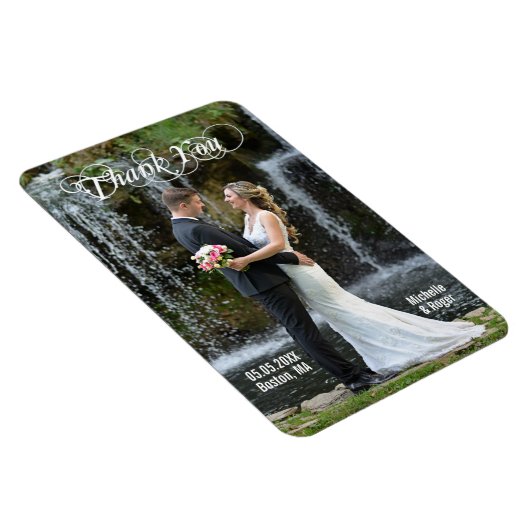 大きなカスタムウェディングありがとう写真Flexiマグネット マグネット (右側)
