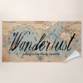 大きなカスタムウェディングバケーションを夢見る ビーチタオル (正面)