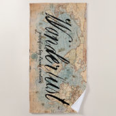 大きなカスタムウェディングバケーションを夢見る ビーチタオル (正面)