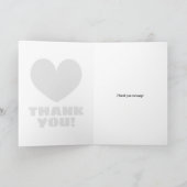大きなカスタムサンキューカードアイコンを持つハート カード (内部)
