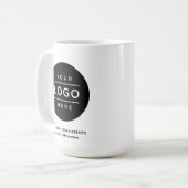 大きなカスタムビジネス名とロゴの15オンス コーヒーマグカップ (正面左)