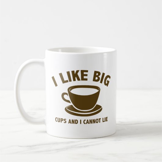 大きなカップが好きで、嘘は言えない コーヒーマグカップ (左)