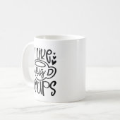 大きなカップが好き、かわいい紅茶とコーヒーの愛飲者 コーヒーマグカップ (正面左)